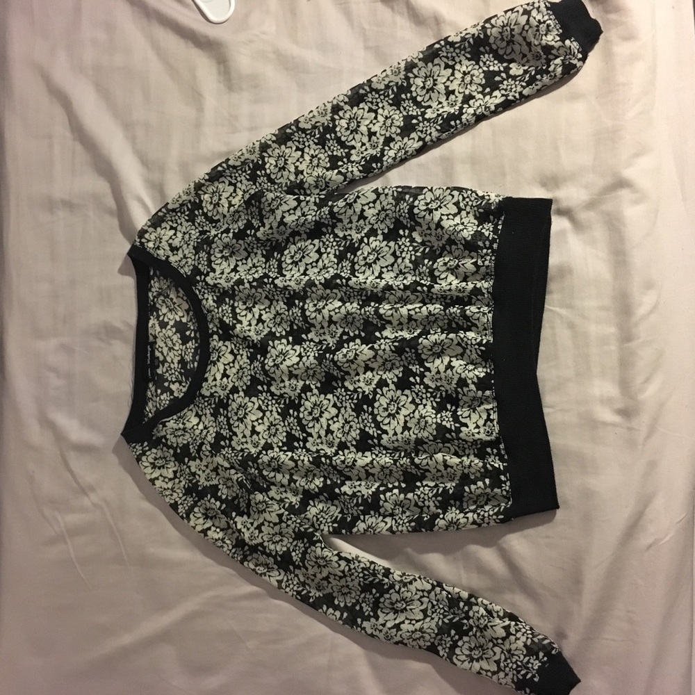 Sheer Long Sleeve Blouse